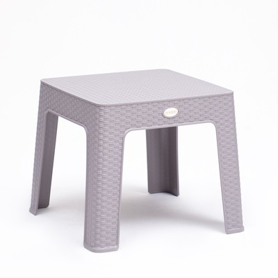 Кофейный столик "Ротанг" 44 х 44 х 41 см, серый - фото 3 - id-p207463161