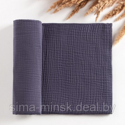 Пелёнка муслиновая Крошка Я "Dark blue", 135х100см, двухслойная, 100 % хлопок - фото 1 - id-p216682991