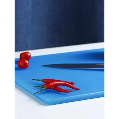 Доска профессиональная разделочная, 40×30 см, толщина 1,2 см, цвет синий - фото 2 - id-p216686373