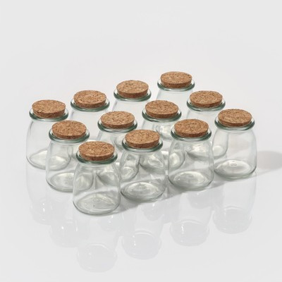 Набор баночек стеклянных для специй с пробковой крышкой Доляна «Парфе», 200 мл, 7×7×8,5 см, 12 шт - фото 1 - id-p216707753