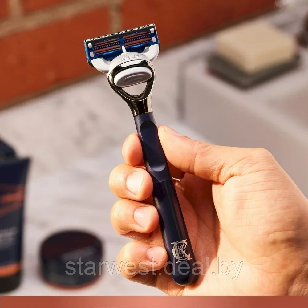 Gillette KING C. Бритва для чувствительных участков / кожи с 1 кассетой Бритва / Станок для бритья мужской - фото 10 - id-p217178138