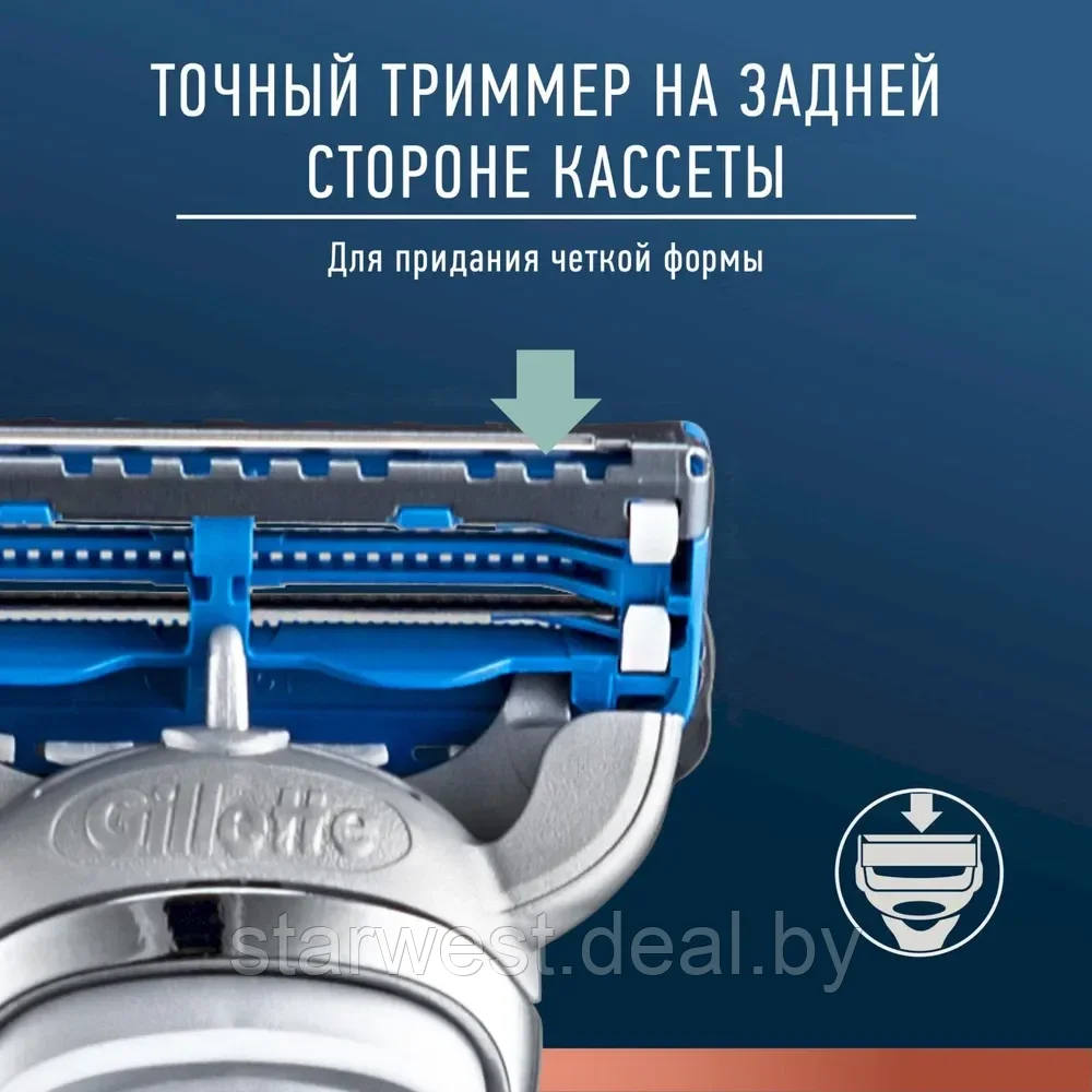 Gillette KING C. Бритва для чувствительных участков / кожи с 1 кассетой Бритва / Станок для бритья мужской - фото 6 - id-p217178138