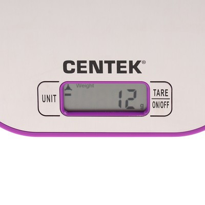 Весы кухонные Centek CT-2461, электронные, до 5 кг, серебристо-фиолетовые - фото 3 - id-p216686471