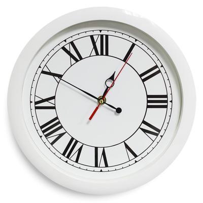Часы настенные "Классика", римские цифры, белый обод, 28х28 см - фото 5 - id-p216679304