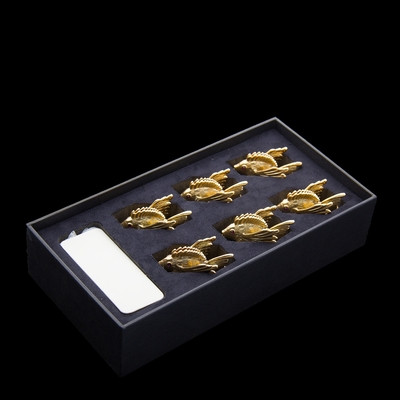 Набор из 6 держателей для карточек УЦЕНКА "Рыбка" серии Spice Jewels, золото, 8 × 4 см - фото 3 - id-p216707944