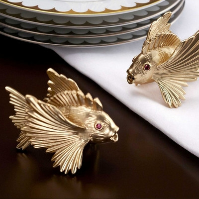 Набор из 6 держателей для карточек УЦЕНКА "Рыбка" серии Spice Jewels, золото, 8 × 4 см - фото 6 - id-p216707944