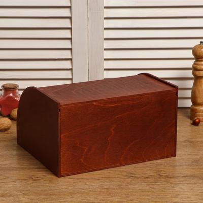 Хлебница деревянная "Корица", прозрачный лак, цвет красное дерево, 29×24.5×16.5 см - фото 3 - id-p216706719