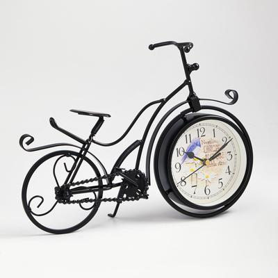 Часы настольные "Велосипед ретро", плавный ход, 23 х 33 см, d-11 см - фото 1 - id-p216679524