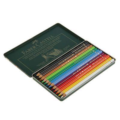 Карандаши художественные цветные Faber-Castell Polychromos® 12 цветов, в металлической коробке - фото 2 - id-p216711375
