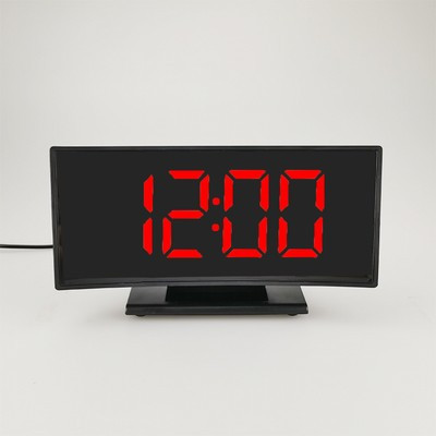 Часы настольные электронные: будильник, термометр, календарь, красные цифры, 17х9.5х4.2 см - фото 1 - id-p216679792