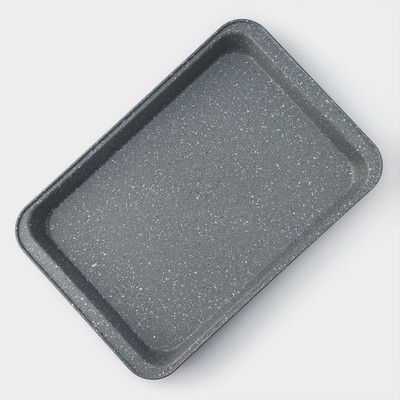 Противень для выпечки Доляна, 42×28,5×5 см, антипригарное покрытие, цвет серый - фото 3 - id-p216686902