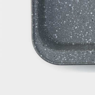 Противень для выпечки Доляна, 42×28,5×5 см, антипригарное покрытие, цвет серый - фото 4 - id-p216686902