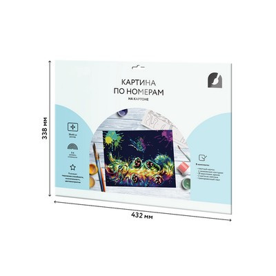 Картина по номерам на картоне 30 × 40 см «Игра в неоне», с акриловыми красками и кистями - фото 5 - id-p216710288