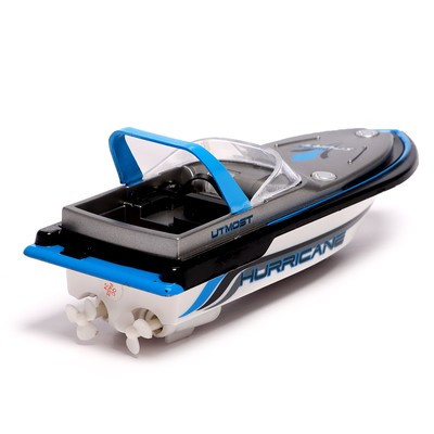Катер радиоуправляемый Mini Boat, работает от аккумулятора, цвет синий - фото 3 - id-p215501032