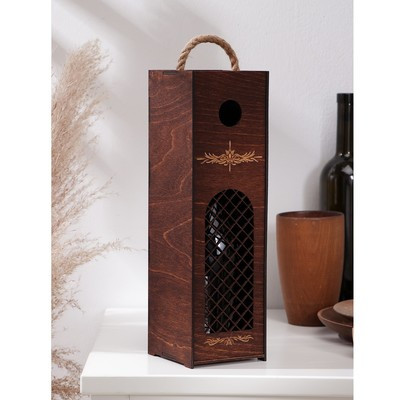 Ящик для вина Adelica «Пьемонт», 34×10,5×10,2 см, цвет тёмный шоколад - фото 2 - id-p216713766