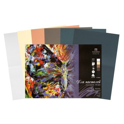 Планшет для пастели А3, 18 листов, 6 цветов "Сладкие грёзы", тиснение "холст", блок 160 г/м² - фото 1 - id-p216683350
