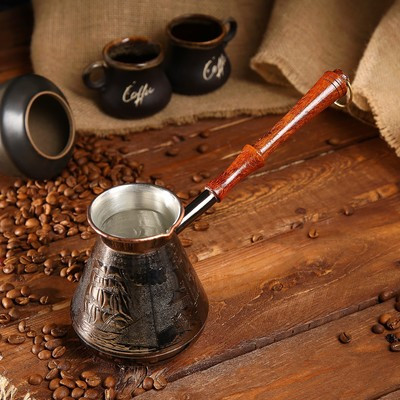 Турка для кофе медная «Алые Паруса», 0,5 л - фото 1 - id-p216687222