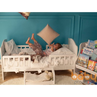 Кровать детская Классика, спальное место 1400х700, цвет белый - фото 3 - id-p207458409