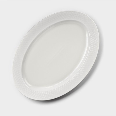Блюдо фарфоровое овальное «Юлия Высоцкая», 36×25,5 см, цвет белый - фото 1 - id-p216707125