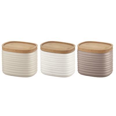 Набор банок для хранения с бамбуковыми крышками Tierra, 500 мл, 3 шт - фото 1 - id-p216713927
