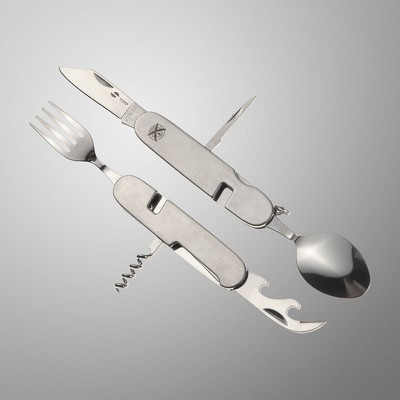 Нож перочинный Stinger, 8 функций, рукоять - нержавеющая сталь, серебристый, 11 см - фото 2 - id-p216709462