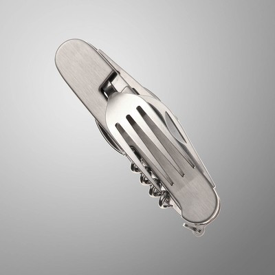 Нож перочинный Stinger, 8 функций, рукоять - нержавеющая сталь, серебристый, 11 см - фото 4 - id-p216709462