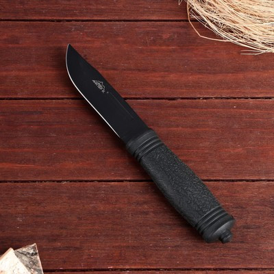 Нож тактический "Альфа", клинок 11см, со стеклобоем, черный - фото 3 - id-p216709467