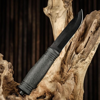 Нож тактический "Альфа", клинок 11см, со стеклобоем, черный - фото 6 - id-p216709467