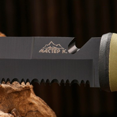 Нож тактический "Альфа", Мастер К клинок 11см, со стропорезом - фото 4 - id-p216709471