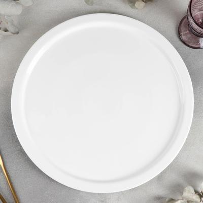Блюдо фарфоровое для пиццы Wilmax, d=35,5 см, цвет белый - фото 1 - id-p216707160