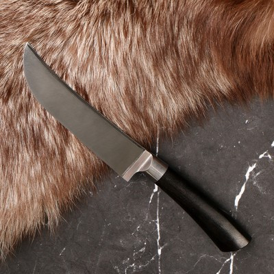Нож Корд Куруш - Малый, граб черный, сухма, пуговица, гарда олово. НС 420 (13-14 см) - фото 2 - id-p216709489