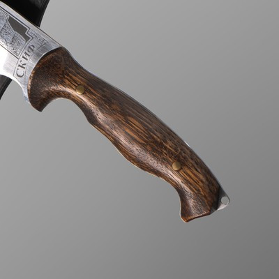 Нож кавказский, туристический "Скиф" с ножнами, сталь - 40х13, вощеный орех, 14 см - фото 2 - id-p216709491
