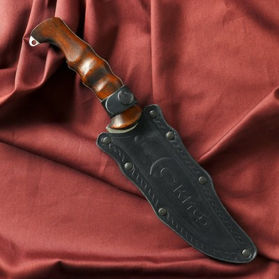 Нож кавказский, туристический "Скиф" с ножнами, сталь - 40х13, вощеный орех, 14 см - фото 6 - id-p216709491