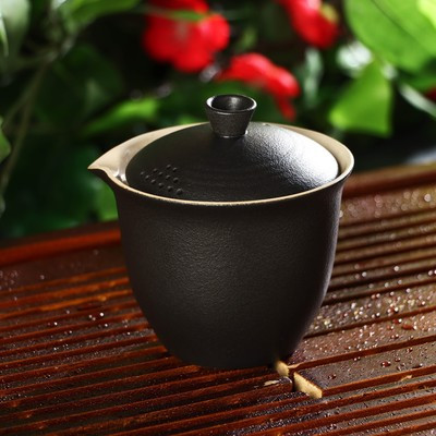 Набор для чайной церемонии керамический «Атмосфера», 6 предметов: чайник 250 мл, 3 пиалы 50 мл, тряпка, сумка, - фото 6 - id-p216687299