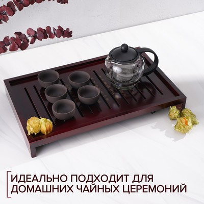 Стол для чайной церемонии с подносом «Иероглифы», 43×17,5×5 см - фото 5 - id-p216712943