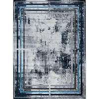 Ковёр прямоугольный Kleopatra 37111A, размер 125x180 см, цвет blue fls/l.grey