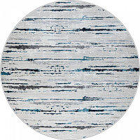 Ковёр круглый Kleopatra 38462A, размер 150x150 см, цвет blue fls/l.grey