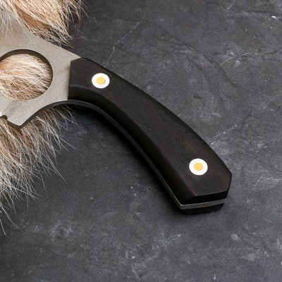 Нож кавказский "Зубр" с ножнами, сталь - 65х13, рукоять - граб - фото 2 - id-p216709521