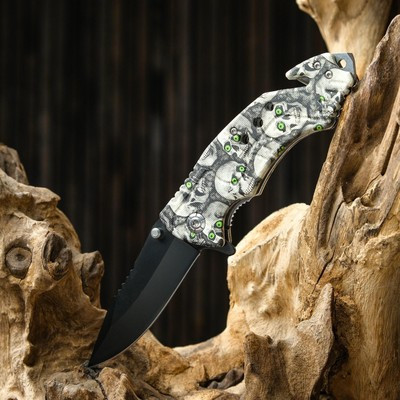 Нож перочинный "Тигр", лезвие с зазубринами 8,5см, рукоять микс, 20см - фото 7 - id-p216709559