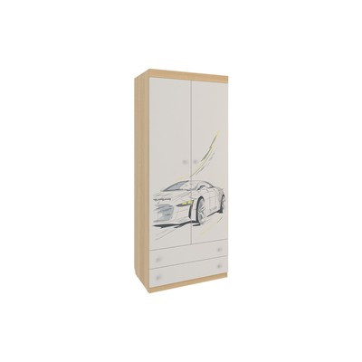 Шкаф комбинированный Форсаж, 800×410×1890, дуб сонома/белый - фото 1 - id-p216739106