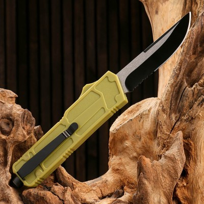 Нож автоматический "Выстрел", болотный, Мастер К клинок 8,5см - фото 3 - id-p216709567