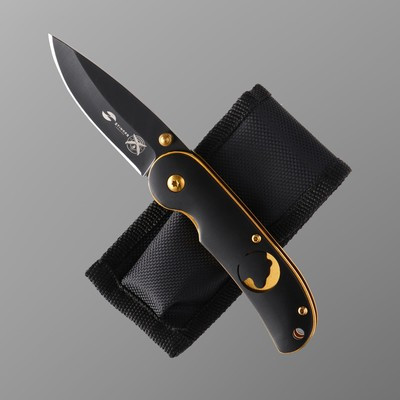 Складной нож Stinger с клипом, 70 мм, рукоять: сталь, дерево, коробка картон - фото 1 - id-p216709588