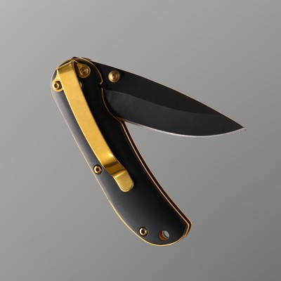 Складной нож Stinger с клипом, 70 мм, рукоять: сталь, дерево, коробка картон - фото 3 - id-p216709588