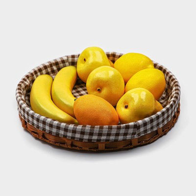 Корзинка для фруктов и хлеба Доляна «Домашний уют», d=30,5 см, цвет шоколадный - фото 1 - id-p216713037