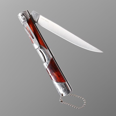 Нож складной "Лис" сталь - 420, рукоять - сталь/дерево, клинок - 11 см - фото 2 - id-p216709595