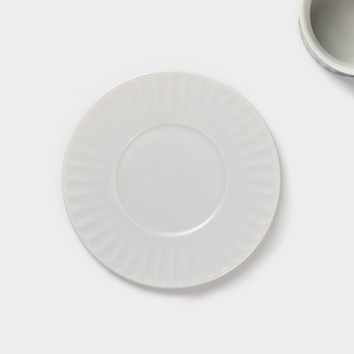 Чайная пара керамическая «Профитроль», 3 предмета: чашка 180 мл, блюдце d=13,7 см, ложка, цвет зелёный/белый - фото 3 - id-p216689231