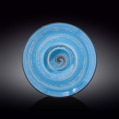 Тарелка глубокая Wilmax Spiral, d=27 см, 250 мл, цвет голубой - фото 1 - id-p216707337