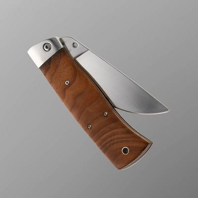 Нож складной "Клён" сталь 65х13, рукоять - гикори, 23 см - фото 4 - id-p216709604
