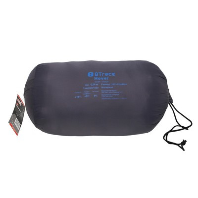 Спальный мешок BTrace Hover, левый, цвет серый, синий - фото 2 - id-p216709635