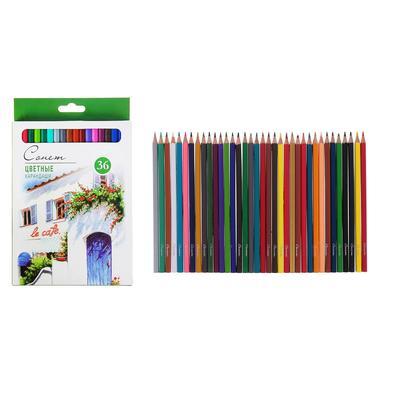 Карандаши художественные цветные мягкие, ЗХК "Сонет", 36 цветов - фото 1 - id-p216903780
